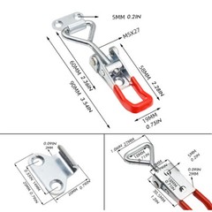 6 Pack Adjustable Toggle Latch Clamp Quick Release Pull Latch for Tool Box