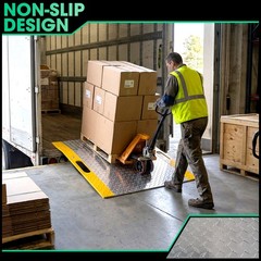 Dock Loading Ramp Aluminum Dock Plate 0.42″ Thick Industrial Shed Ramp 3500LBS