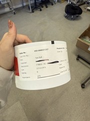 Blank Label Roll 3.5in x 4in Test Roll 870 Impressions 4in Core