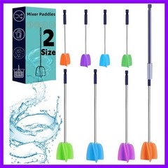4+4 Pcs Resin Mixer Paddles for Resin Drill Epoxy Mixer Attachment Paint Stirrer