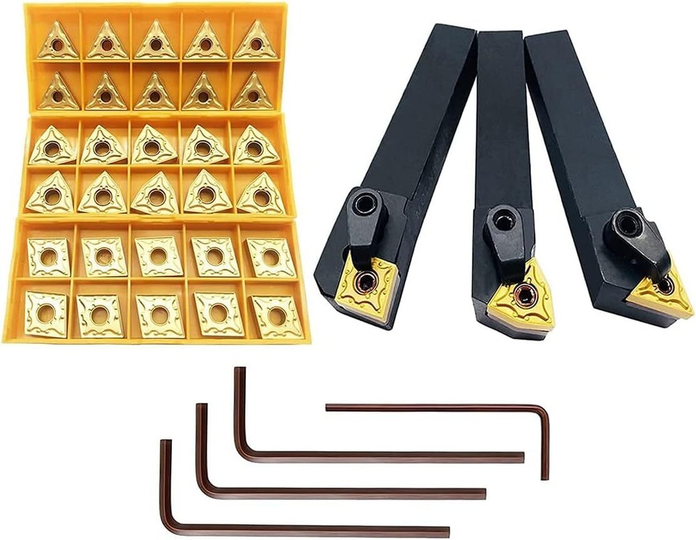 33PCS Indexable Carbide Lathe Turning Tool Insert Holder MTJNR + MWLNR + MCLNR
