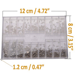 Small Screws Assortment Kit Hotetey 18 Kinds M1.2 / M1.4 / M2.0 Tiny Micro Screw