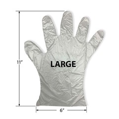 Poly Gloves – Large – Single Use – 10,000 Gloves/Case – Food Grade Safe