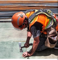 Safety Helmet Hard Hat with Visor & Chin Strap OSHA Approved – Brimless Vented