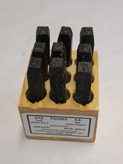 Young Bros 3/16″ Figure Steel Stamps Heavy Duty 4.8 mm item 05093