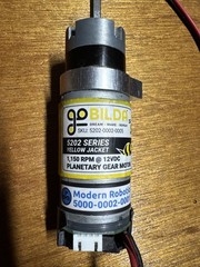 Go Bilda 5202 Yellow Jacket Planetary Gear Motor 1150 RPM 12V DC Used Untested