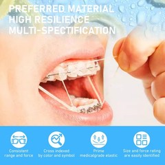 YYING Orthodontic Rubber Bands for Braces 1/8” Light 3.5 oz, 100 Pcs Dental …