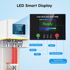 Commercial soda and coffee can sealing machines, automatic can sealing machines