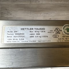 Mettler Toledo Speed Weigh Scale Model SW 60kg 120lb Max FOR PARTS REPAIR READ!