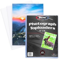 6×8 Toploaders for Photos | 25-Pack Clear Rigid PVC Protectors for Cards