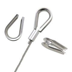 Thimble Thimbles Wire Cable Rope Stainless Steel Cable Clips Clamps Marine Grade