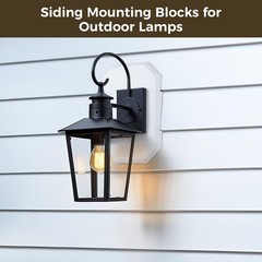 Vinyl Siding Light Mounting Blocks, PVC Built-in Electrical Box Mounting Plat…