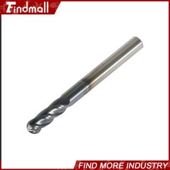 5Pcs Carbide End Mill 1/4″ 4 Flute Ball Nose 2-1/2″ Overall Length -TIALN COATE