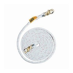 Dbi-Sala Rope Lifeline With Stainless Snap Hooks, 3600 Lb Cap 50 Ft 7100204290