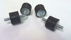 4 Rubber Vibration Isolator Mount 1/4-20 1″ x 3/4″ SOFT MADE IN THE USA!