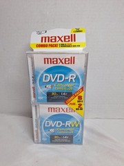 8-Pack Maxell DVD-R . DVD-RW Camcorder Blank Media 30min 1.4gb NEW