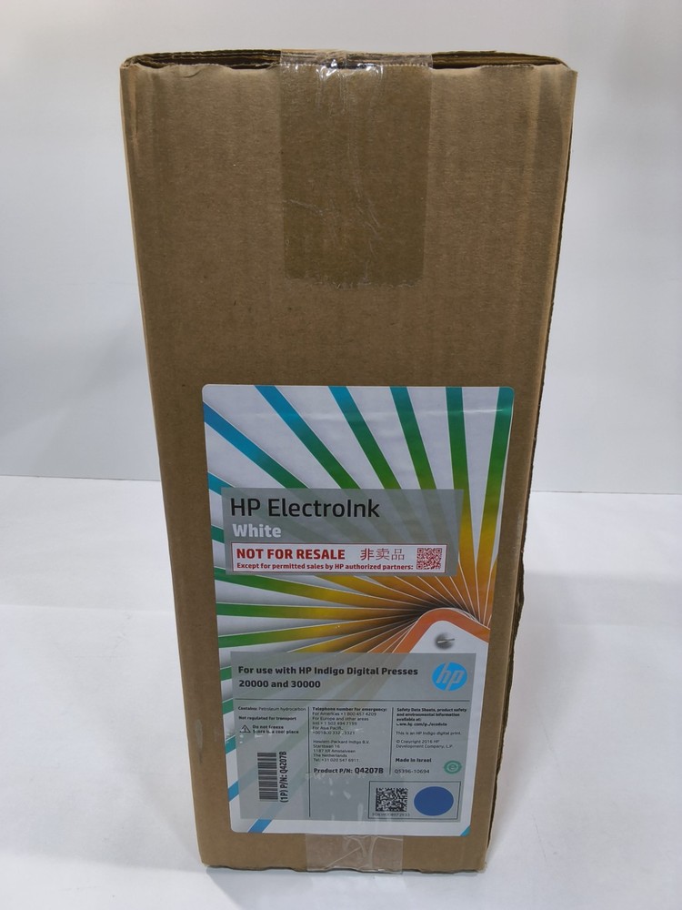 GENUINE HP ElectroInk for Indigo Presses 10000 20000 and 30000 WHITE Q4205A