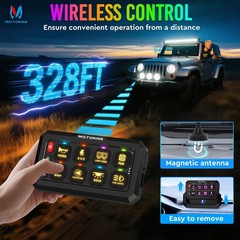 Wireless RGB Switch Panel Toggle Momentary Strobe 80A/60A Circuit Relay System