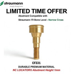 Dental Titanium Abutment Fit Zest Locator Legacy Anchor & Straumann Bone Level