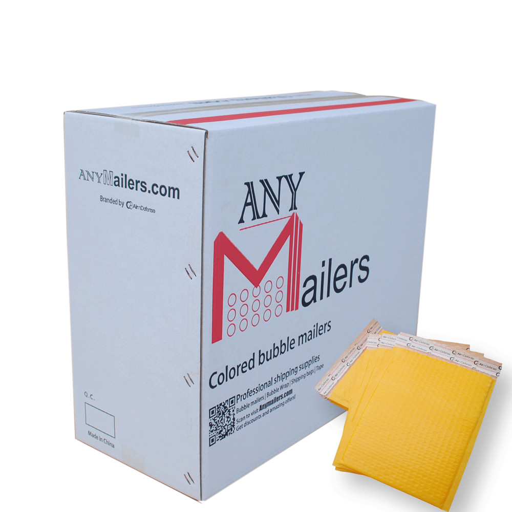 AirnDefense 1000 #0 6.5X10″ Yellow Poly Bubble Mailers Shipping Padded Envelope