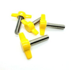 3/8″ Thumb Screw T Bolts Yellow Butterfly Tee Wing Knob Stainless Steel 3/8-16