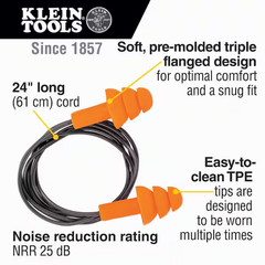 Corded Ear Plugs (6-Pairs)