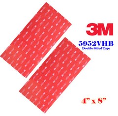 2 Sheet 3M 4″ x 8″ VHB Double Sided Foam Adhesive Tape 5952 Automotive Mounting