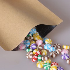 Flat Heat-Sealable Smell-Proof Open-Top Kraft Paper Storage Pouches Varies Sizes