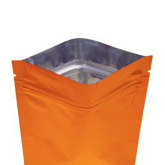 100/200/500 Glossy Orange Mylar Foil Smell Proof Resealable Zip Seal Lock Bags