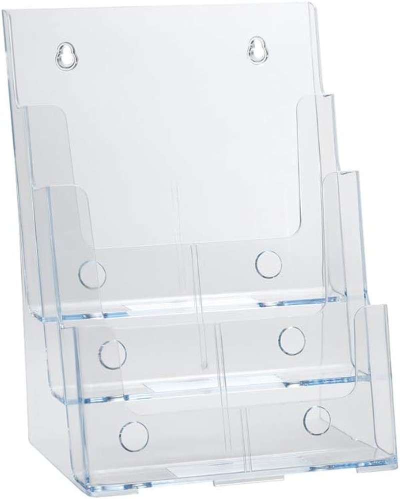 252378, Brochure Holder, Acrylic Desk Organizer, Three Tier Document, Magazine &