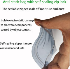 50Pcs 5.9X7.8In/15X20Cm anti Static Bags, Premium Resealable Antistatic Bags for
