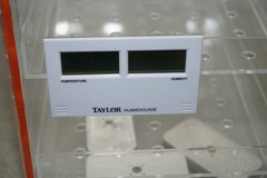 ^ Clear Acrylic Desiccator Cabinet W/ Taylor Humidiguide 18″ x 9.5″ x 11″ #X6015