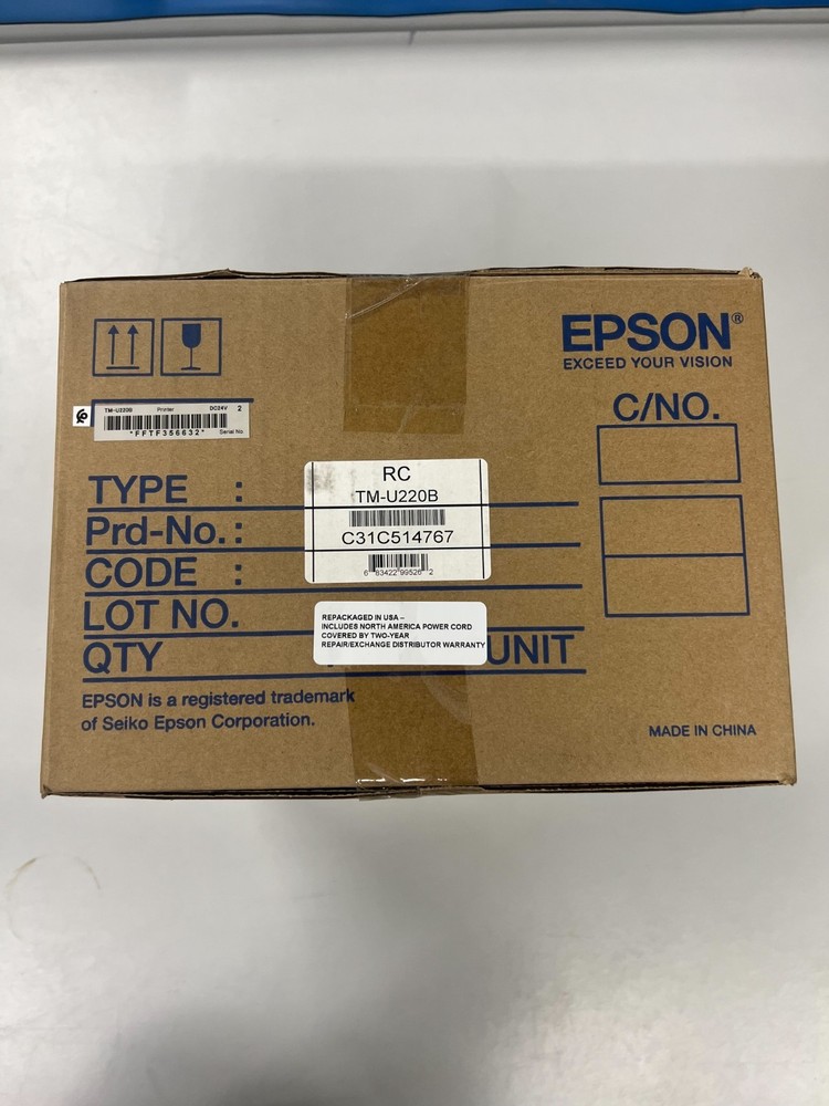 Epson TM-U220B Receipt Printer