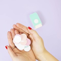 Scalloped Circle Shaped Punch Card Making Craft Scrapbook Turquoise 2.54 cm