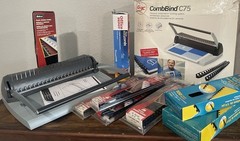 GBC CombBind C75 Desktop Binding Machine plus 200+ binding spirals