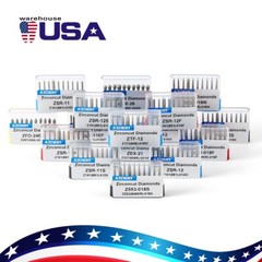 AZ Dental Zirconia Oxide Cutting Diamond Burs ceramic Drills FG1.6mm 10Pcs/Pack
