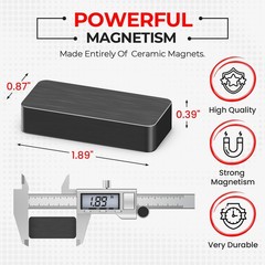12 Pack Heavy Duty Ceramic Magnets Strong, 1 7/8″ x 7/8″ x 3/8″ Rectangular F