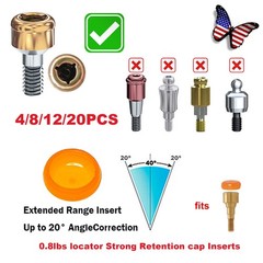 US Locator Tapered Overdenture Abutment Fit Hiossen/NobelActive /Zimmer/Adin/MIS