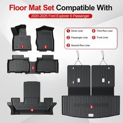 Floor Mats for 2020-2025 2026 Ford Explorer Accessories, Cargo Mat with Backr…