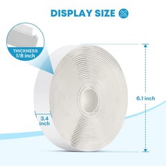 Kohree Butyl Tape White 1 Pack, 1/8″ x 3/4″ x 30 1/8-Inch x 3/4-Inch,