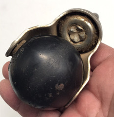 VTG SKK Stem Type Furniture Swivel Caster w/ Black Rubber Ball Wheels Japan