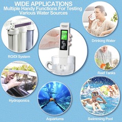 4-in-1 Digital Water Tester TDS EC Temperature Meter 0-9990PPM For Water Purity