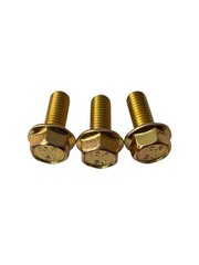 100 pcs M6-1.0×20 Hex Flange Frame Bolt Class 10.9 DIN 6921 Zinc Yellow
