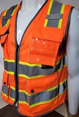 Class 2 Hi Visibility Reflective Orange Safety Vest (Small to 2XL)