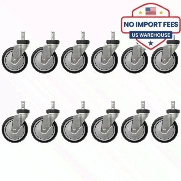 Cstr88G/12Pk – 5″ Mega-Caster, Gray – Clean Wheel System, 12 Pack – R&Ɓ Wire