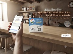 5 Star Google Review Card NFC Tap To Review Preprogrammed QR Code Business