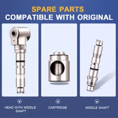 Dental Electric Micro Motor LED 1:5 Red Contra Angle Handpiece Fiber Optic Kit
