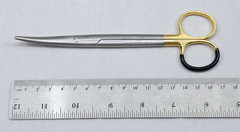 Aesculap BC243R TC Durotip Mayo Scissors, Curved, 6-3/4″
