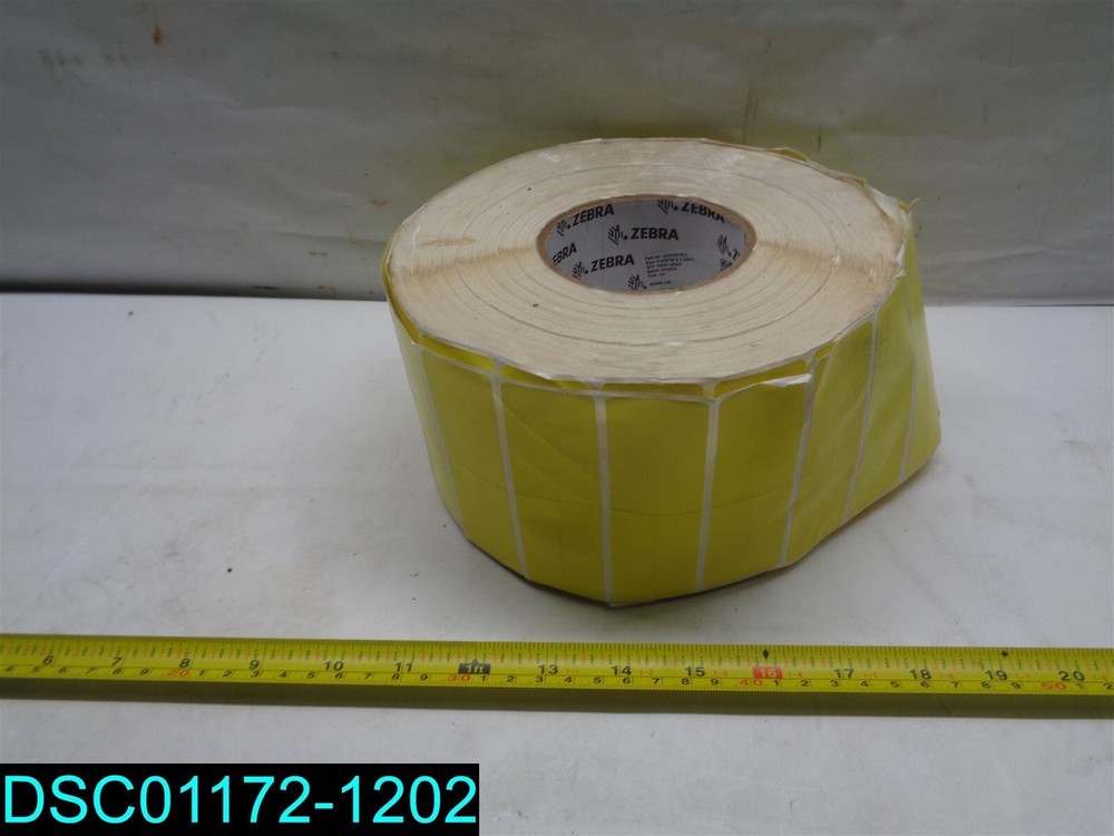 Qty = 4400 Labels: Yellow Labels 10032278-1, 611820, 07012020 Zebra, 4″ x 1.250″