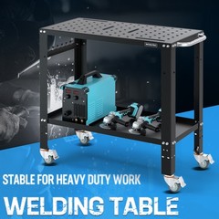 WORKPRO 36″×18″ Welding Table 1200 lbs Load Capacity 5/8″ Hole Welding Workbench